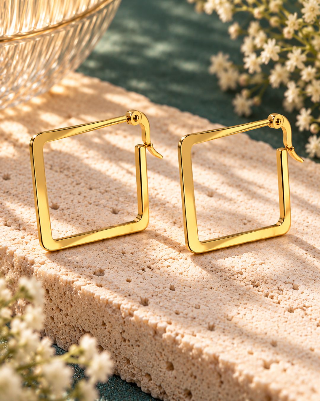 Sleek Square Hoop Earrings