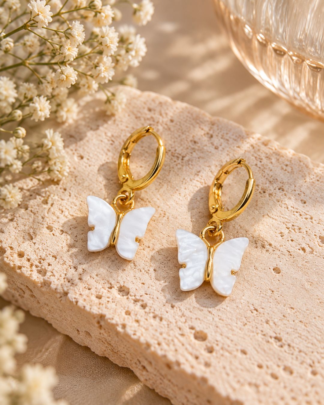 Butterfly Huggie Earrings